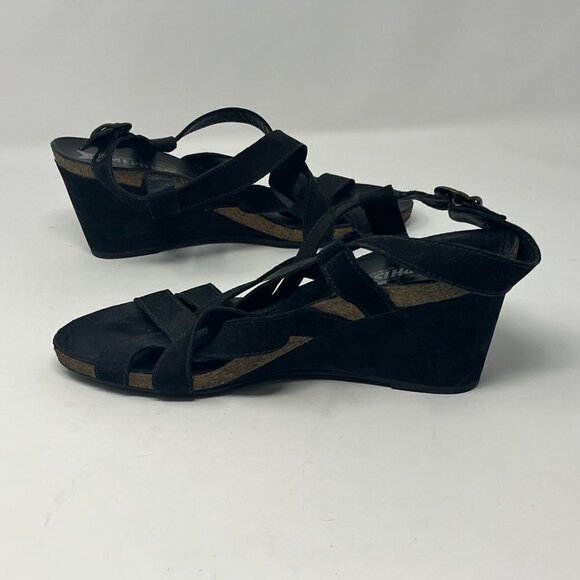 Mephisto Lolie women's sandals black strappy wedge 40 - Picture 6 of 10